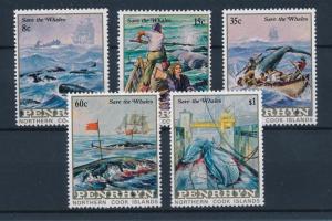 [48940] Penrhyn Cook Islands 1983 Marine life Whales Hunting MNH