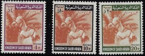 SAUDI ARABIA 1968 ARABIAN HORSE SG 908 911 913 NEVER HINGED