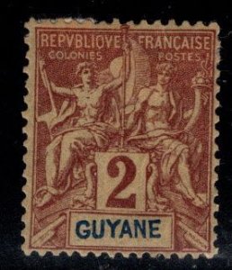 French Guiana Scott 34  Perf 14x13.5 MH*