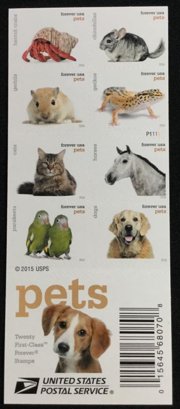 US #5106-5125 (5125a) MNH Booklet of 20 Pets