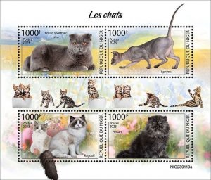 2024 03 - NIGER - CATS             4V  complet set    MNH **