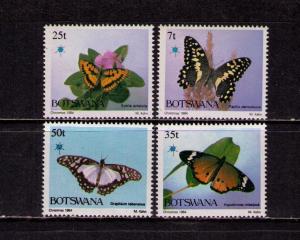 BOTSWANA Sc# 355 - 358 MNH FVF Set4 Butterflies Christmas