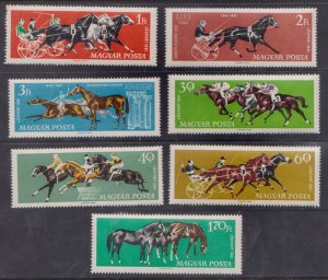 HUNGARY - 1961 HORSE RACING - 7V - MINT NH