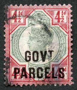 SG071 4 1/2d Jubilee opt Govt Parcels Cat 275 Pounds