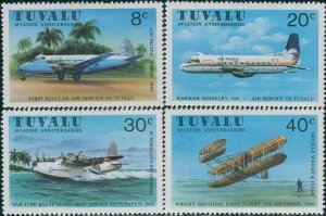 Tuvalu 1980 SG153-156 Aviation set MNH