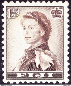 FIJI 1956 QEII 1½d Sepia SG282 MH