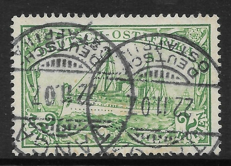 GERMAN EAST AFRICA SG24 1901 2r GREEN USED