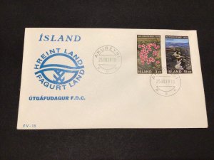 Iceland 1970 Nature Protection year  first day of issue postal cover Ref 60311