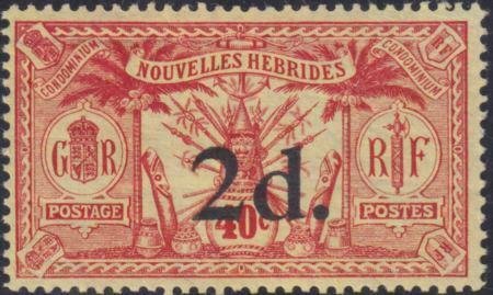 New Hebrides BR 1921 SC 31 MNH Set