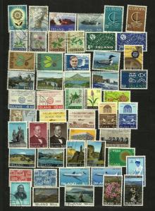 52 different used Iceland, cv $41.10