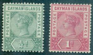 Cayman Islands #1-2  Mint  Scott $31.00