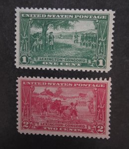 US Scott 617-618 Stamp Lot - Lexington-Concord Issue  MINT MNH OG Unused T17248