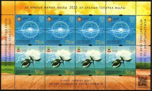 Kyrgyzstan 2015 International Year of Light and Soil Cotton sheet MNH