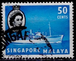 Singapore; 1955: Sc. # 39: O/Used Single Stamp