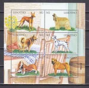 Lesotho. Scott cat. 1173 a-f. Dogs sheet of 6. ^