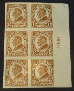 US Stamps SC# 576 - 1.5C Harding PB6 MNH - SCV = 30