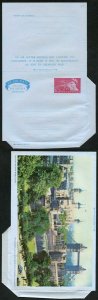 APS4 6d Pictorial View of the Houses of Tower Bridge Air Mail Letter Sheet Mint