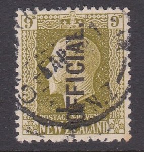 NEW ZEALAND GV 9d OFFICIAL sound used - SG cat c£38........................B4620