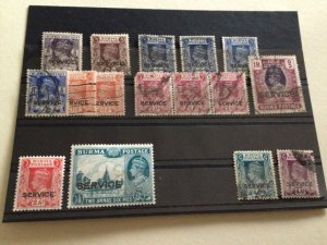 Burma mounted mint and used Service stamps A11405