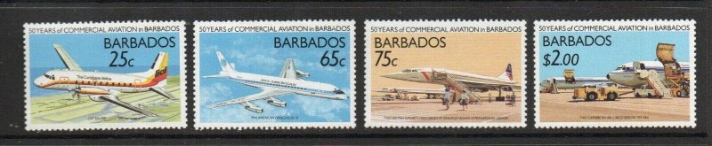 Barbados - SG# 876 - 879 MNH / Aviation           -           Lot0124093