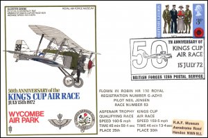 Great Britain 50th Anniversary King's Cup Air Race 1972 Cover