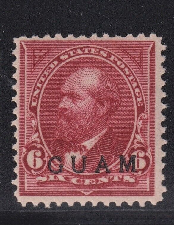 Guam # 6 F-VF OG mint never hinged with nice color cv $ 250 ! see pic ! 