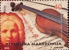 Macedonia 2016 Music 275 years since the death of Antonio Vivaldi stamp MNH