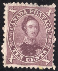 Canada unused 10 cent red-lilac 1859 SC17