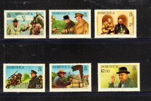 DOMINICA #405-410 1974 SIR WINSTON CHURCHILL MINT VF NH O.G