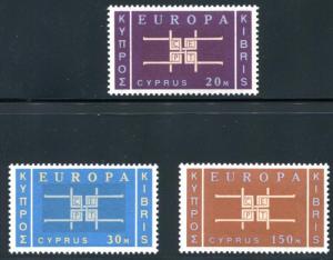 CYPRUS 229-231 MINT NH 1963 EUROPA
