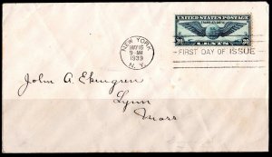 US 1939 AIRMAIL Sc. C24 FDC