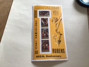 Gibraltar Rubens 400th anniversary  mint never hinged stamp sheet creasin A13249