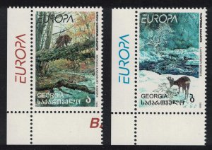 Georgia Brown Bear Chamois Animals National Parks 2v inscript' Europa' 1999