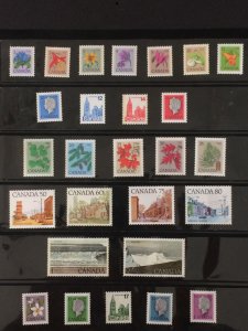 CANADA 1977-1985 Flower/Tree/Street/Parks++ - Definitives MNH #705//727 787//792