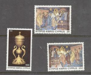 Cyprus Sc 588-0 1982 Christmas stamp set mint NH