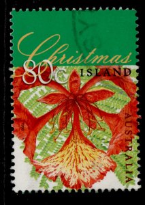 AUSTRALIA - Christmas Island QEII SG464,  1998 80c flame tree, FINE USED.