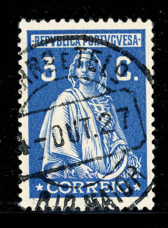 PORTUGAL 1927  RIO MAIOR  Date Stamp on Mi.407 3c CERES 