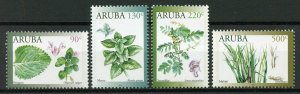 Aruba Flowers Stamps 2019 MNH Medicinal Plants Flora Nature 4v Set