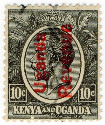 (I.B) KUT Revenue : Uganda Duty 10c (1927)