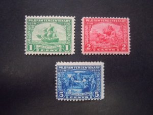 1920 #548, 549, 550 Pilgrim Tercentenary Issues  MNH OG F/VF #1 CV $97.50