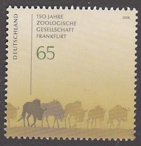 Germany # 2477, Frankfurt Zoo 150th Anniversary, Mint NH, 1/2 Cat.