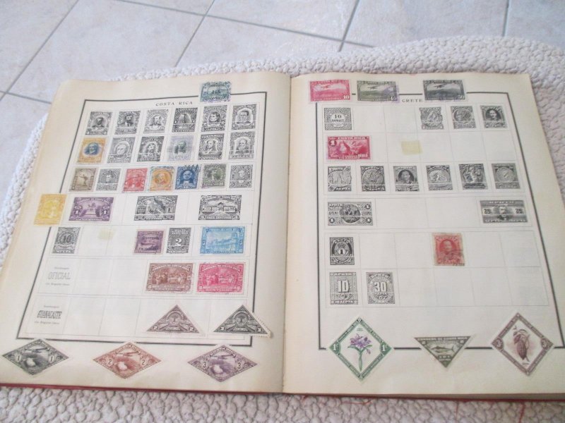 VEGAS - Battered 1928 Scott Album - OLD Stamps Incl China  >160 Photos! FE604