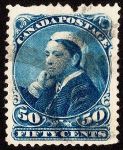 Canada Scott 47 Used with pulled perforation.