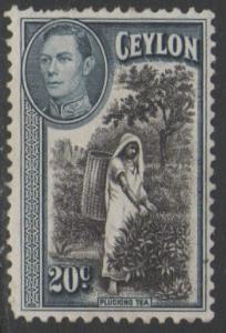 Ceylon 1938 20c Picking tea MH