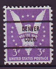 Denver CO, 905-71 Bureau Precancel, 3¢ Win the War