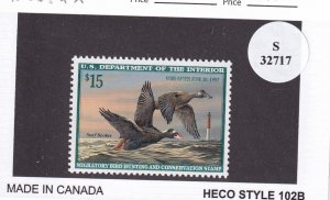 U.S.: Sc #RW63, $15 Surf Scoter, Duck Stamp, MNH (F32717)