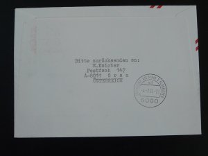 special flight cover 25 years Salzburg Frankfurt AUA 1985 ref 100118