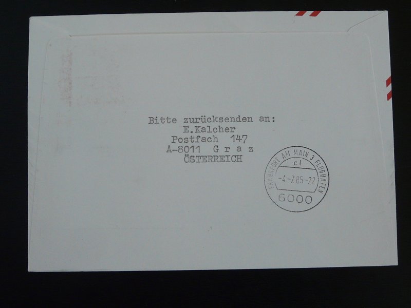 special flight cover 25 years Salzburg Frankfurt AUA 1985 ref 100118