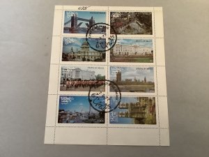 State of Oman British Monuments cancelled stamps sheet Ref R48746