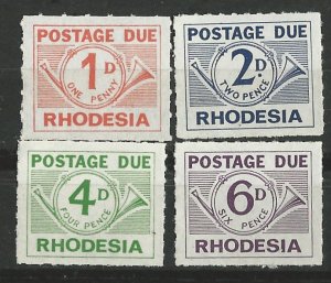 Rhodesia # J5-8  Postage Dues   1965  (4)  Mint NH